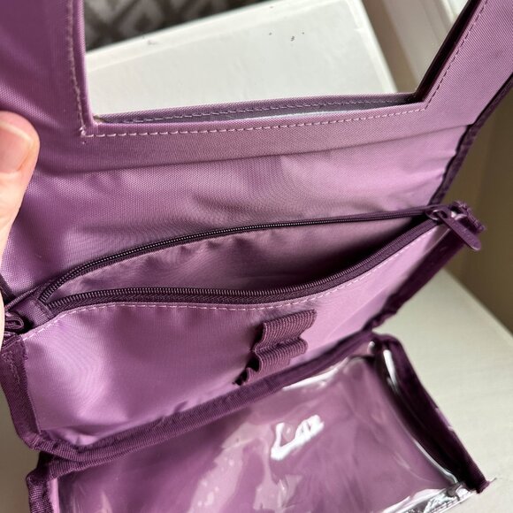 Thirty One Plum Chevron Makeup Bag - Picture 2 of 6